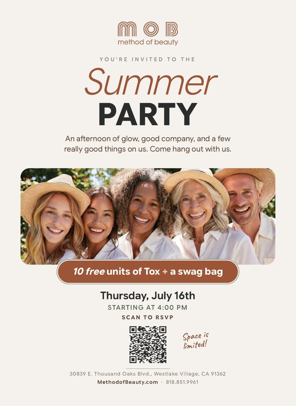 The summer party postcard