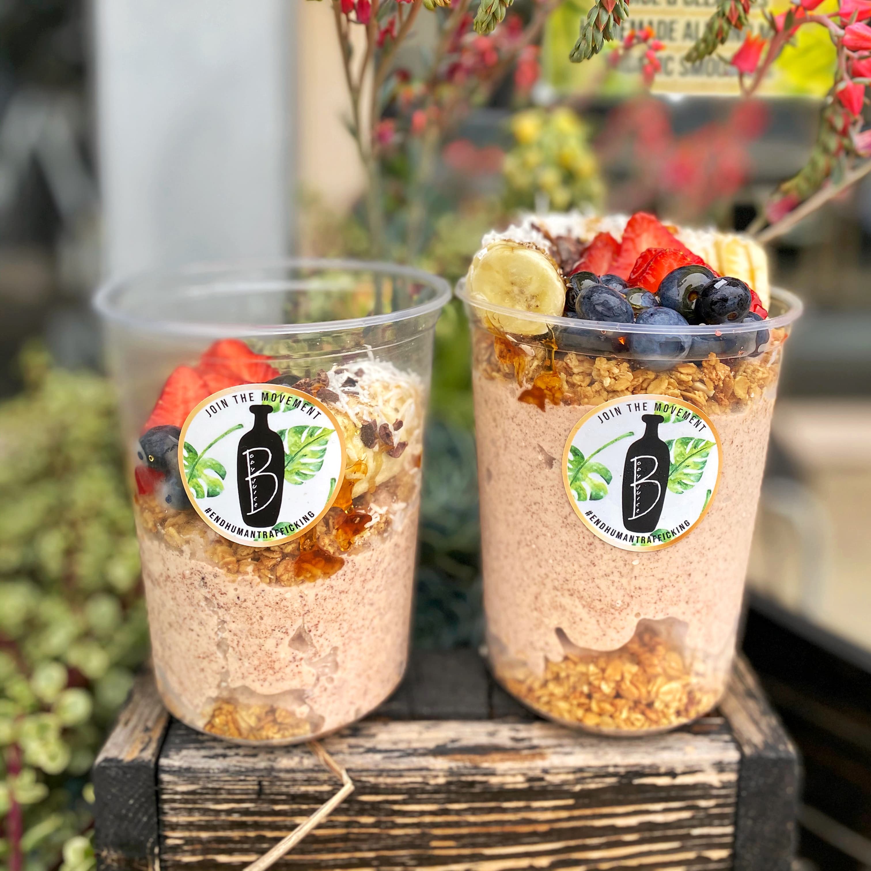 The Gym Rat Bowl - signature acai bowl with custom label design